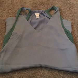 J. Crew Blue and Green Tank Top
